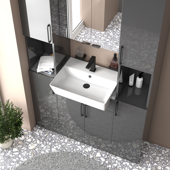 oliver anthracite 1200mm vanity unit tallboy combo black oliver anthracite 1200mm vanity unit tallboy combo black