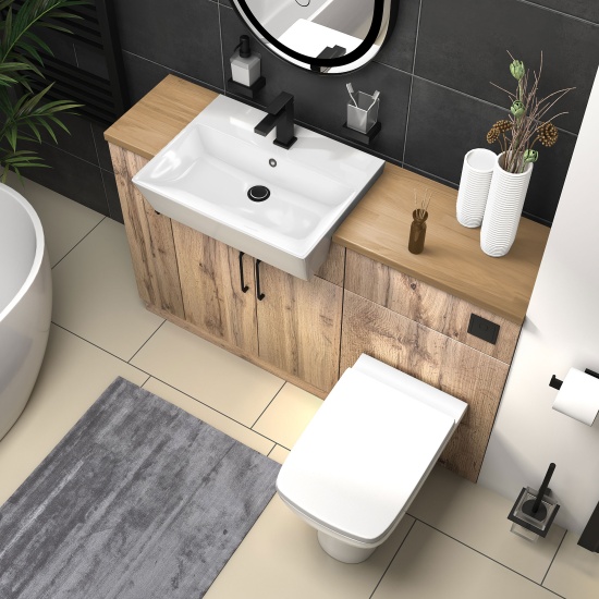 oliver oak 1300 basin unit with toilet suite black handles oliver oak 1300 basin unit with toilet suite black handles