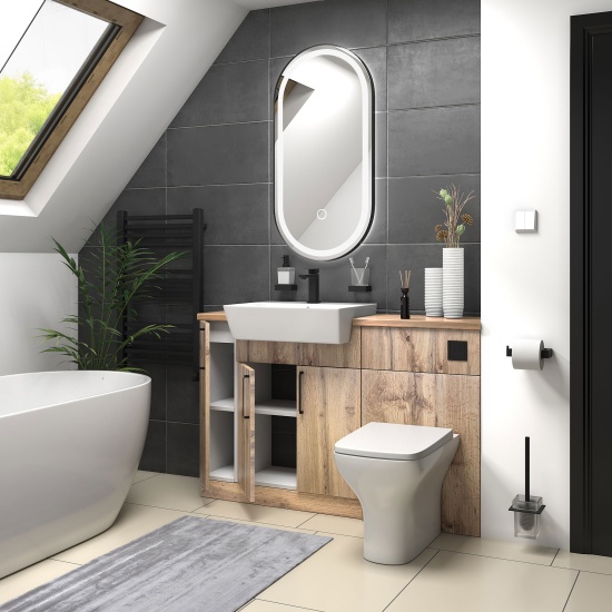 oliver oak 1300 basin unit with toilet suite black handles oliver oak 1300 basin unit with toilet suite black handles