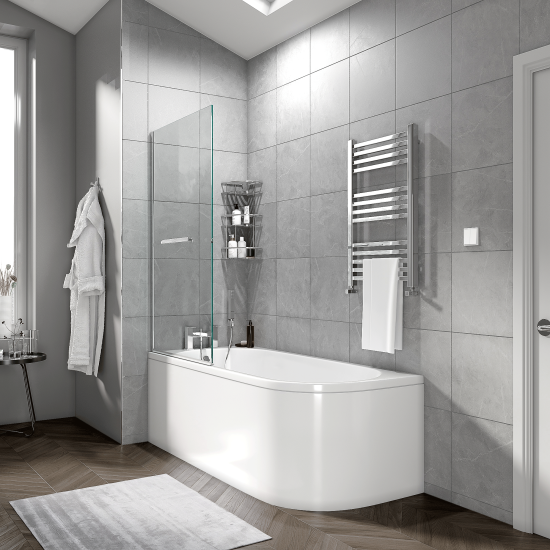 Jay 1700 x 750mm corner bath right hand