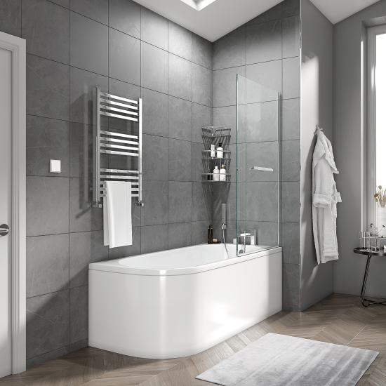 Jay 1700 x 750mm corner bath left hand