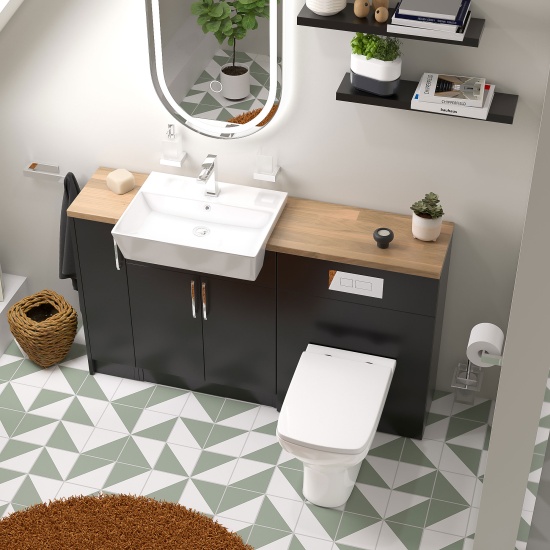 oliver 1400 matt black vanity and toilet package oliver 1400 matt black vanity and toilet package