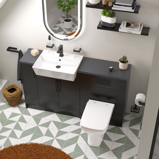 oliver 1400 matt black vanity and toilet package oliver 1400 matt black vanity and toilet package