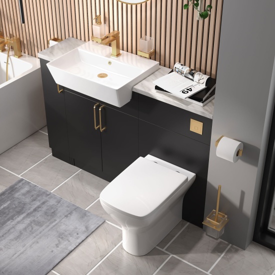 oliver matt black 1300 basin unit with toilet suite oliver matt black 1300 basin unit with toilet suite