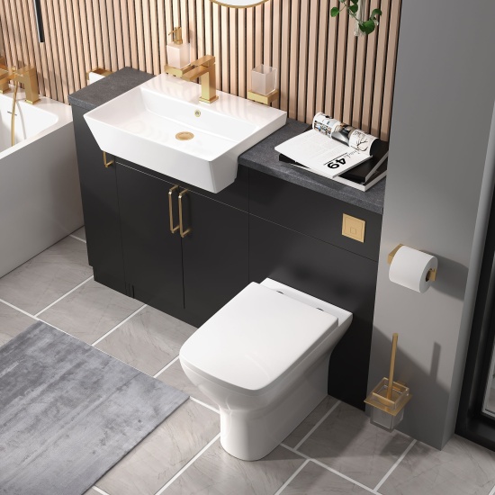 oliver matt black 1300 basin unit with toilet suite oliver matt black 1300 basin unit with toilet suite