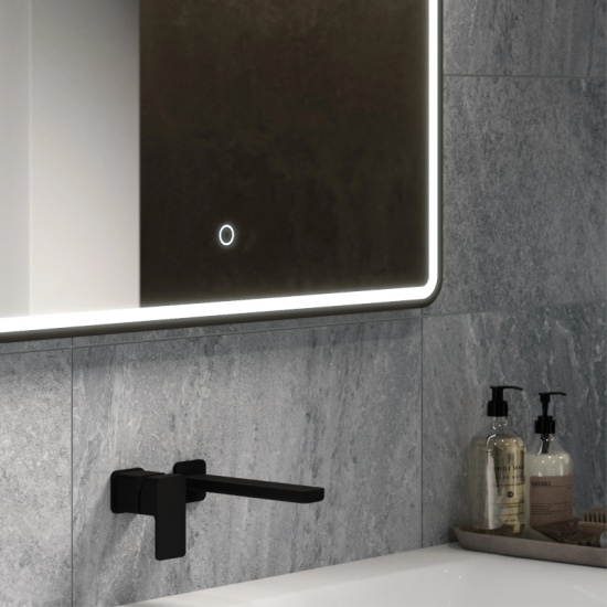 sensio frontier brushed brass led landscape mirror 800 x 600mm