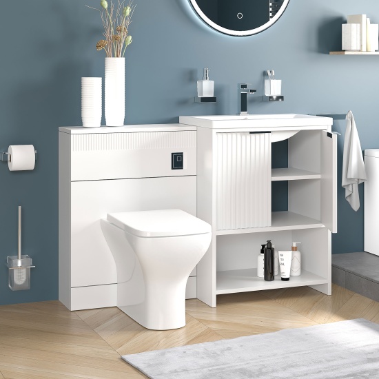 jasmine 600mm white floorstanding vanity unit