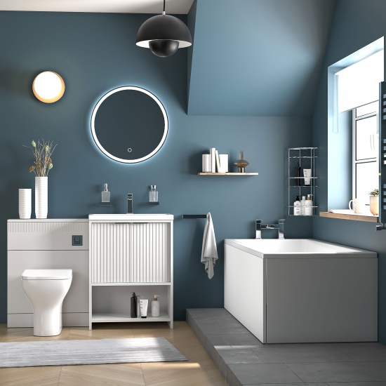jasmine 600mm white floorstanding vanity unit