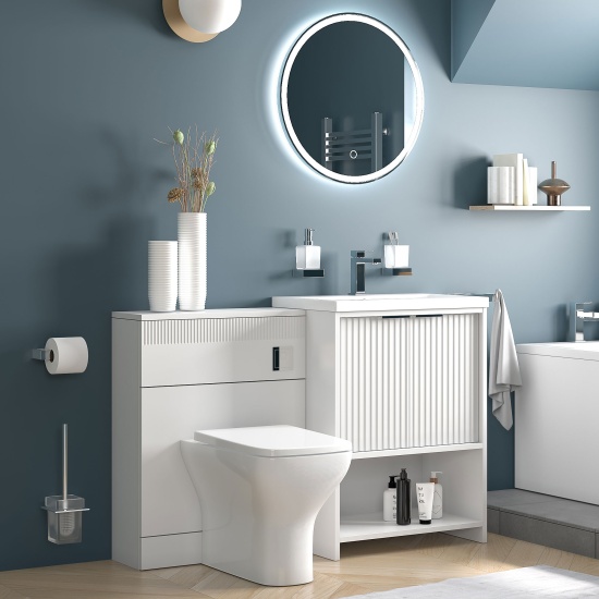 jasmine white suite 600 basin unit wc toilet bath