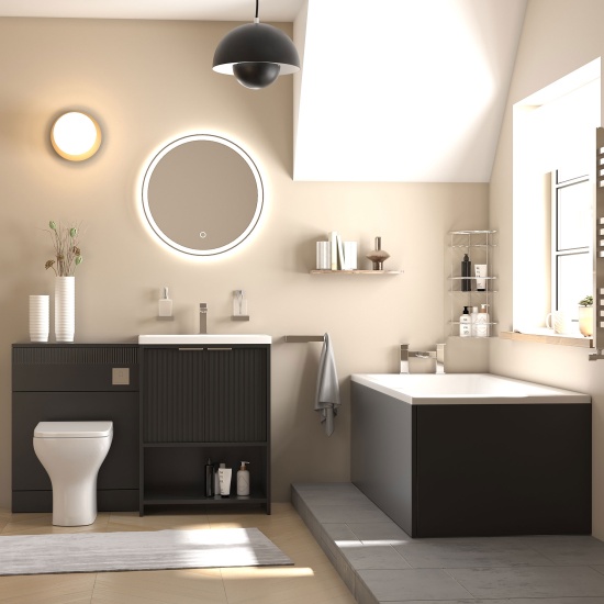 jasmine 600 black freestanding vanity unit