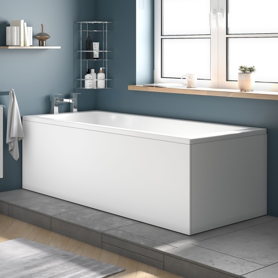 jasmine bath end panel 800 matt white