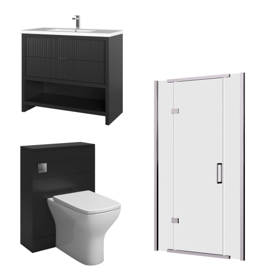 jasmine recessed shower suite with black 1000mm vanity unit wc toilet unit chrome jasmine recessed shower suite with black 1000mm vanity unit wc toilet unit chrome