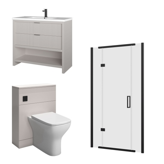 jasmine recessed shower suite with cashmere 1000mm vanity unit wc toilet unit black jasmine recessed shower suite with cashmere 1000mm vanity unit wc toilet unit black