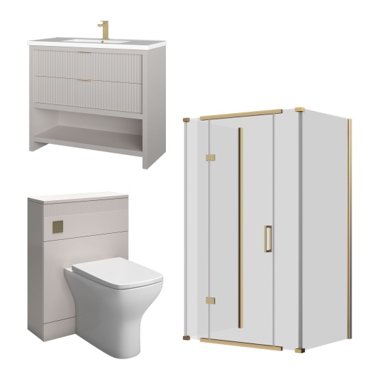 jasmine 3 sided shower suite with cashmere 1000mm vanity unit wc toilet unit gold jasmine 3 sided shower suite with cashmere 1000mm vanity unit wc toilet unit gold