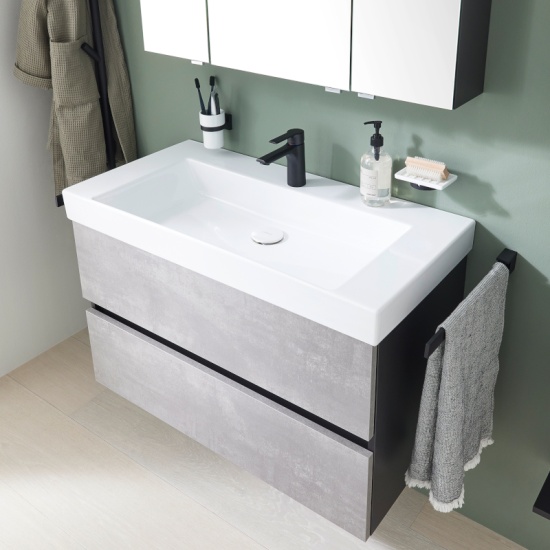 laguna magic 900 wall sink unit with handleless drawers 