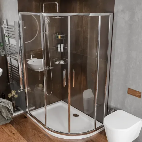 Radiant Reduced Height Shower Enclosure: 1200 x 800mm Offset Quadrant with Chrome Profiles  5 Radiant Reduced Height Shower Enclosure: 1200 x 800mm Offset Quadrant with Chrome Profiles  5