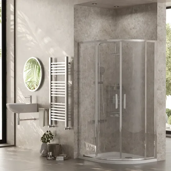 radiant standard height 1000 x 800 offset quadrant shower enclosure chrome