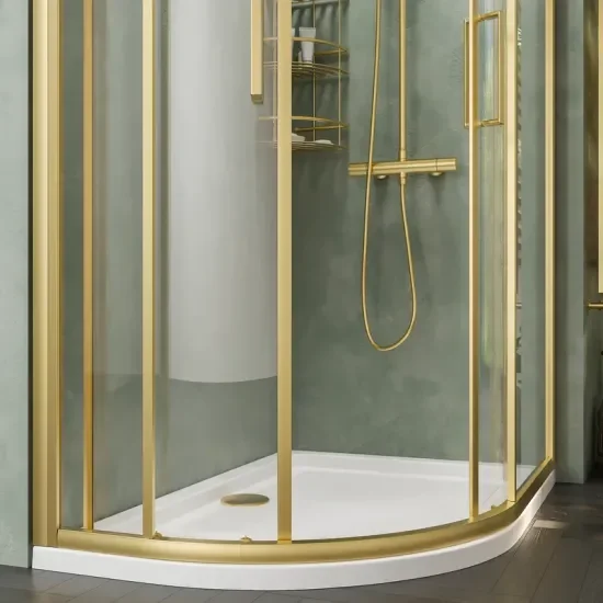 Radiant Deluxe Offset Quadrant 1200 x 800mm Shower Enclosure (Brushed Brass Profiles, 1900mm Height) 6 Radiant Deluxe Offset Quadrant 1200 x 800mm Shower Enclosure (Brushed Brass Profiles, 1900mm Height) 6