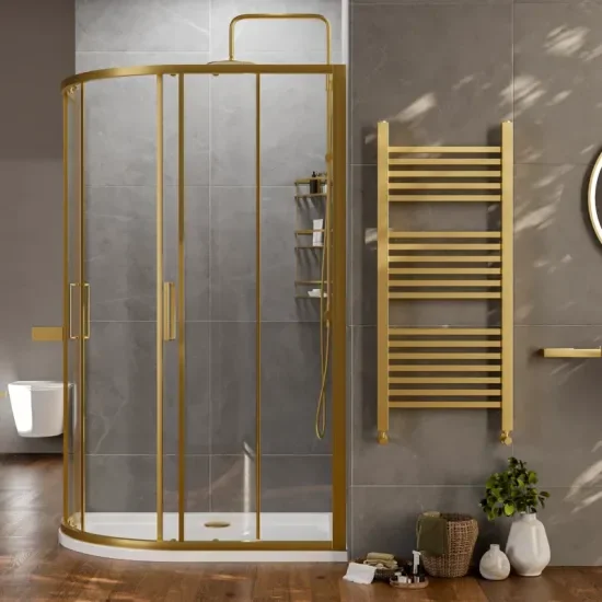 Radiant Deluxe Offset Quadrant 1200 x 900mm Shower Enclosure (Brushed Brass Profiles, 1900mm Height) 5 Radiant Deluxe Offset Quadrant 1200 x 900mm Shower Enclosure (Brushed Brass Profiles, 1900mm Height) 5