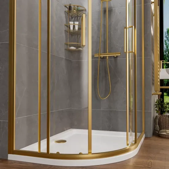 Radiant Deluxe Offset Quadrant 1200 x 900mm Shower Enclosure (Brushed Brass Profiles, 1900mm Height) 6 Radiant Deluxe Offset Quadrant 1200 x 900mm Shower Enclosure (Brushed Brass Profiles, 1900mm Height) 6