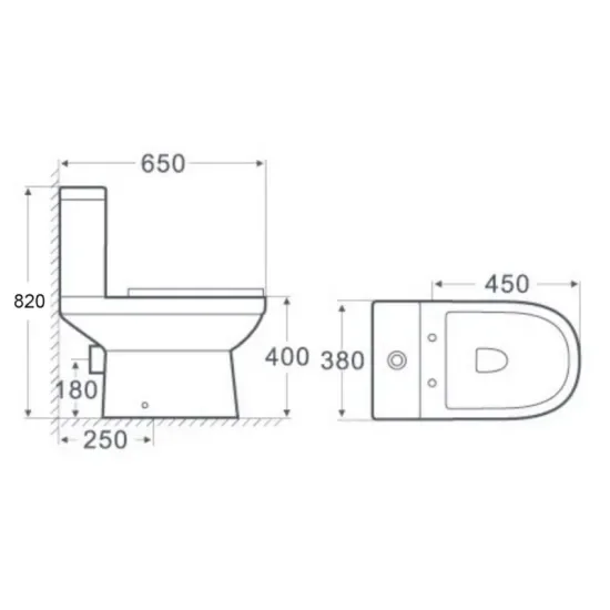 Charlie Close-coupled Open Back Toilet Charlie Close-coupled Open Back Toilet