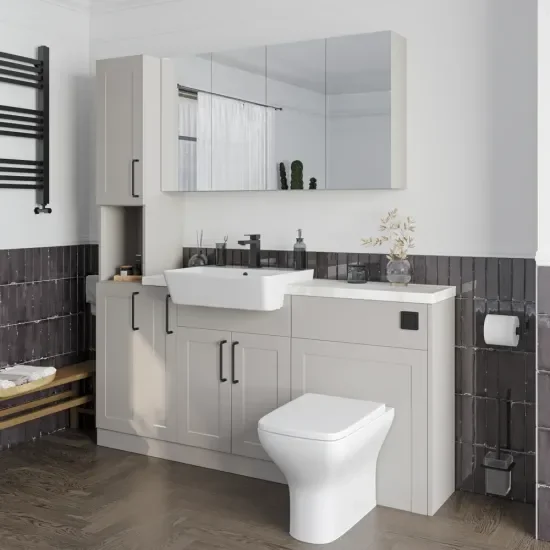 Oliver 1700 Cashmere Shaker Fitted Furniture with Tall Boy