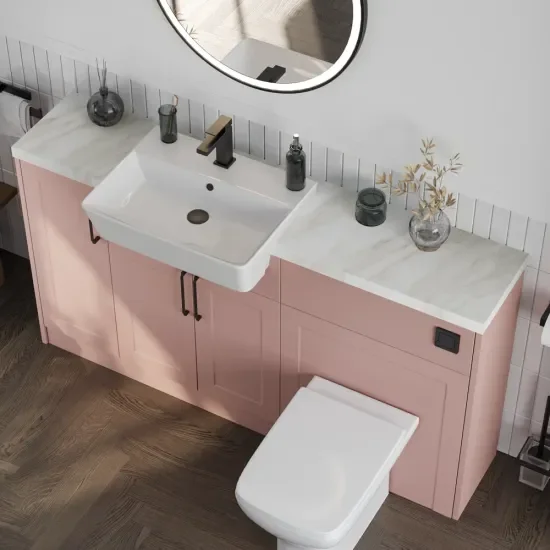 Oliver Pink 1300 Shaker Fitted Furniture