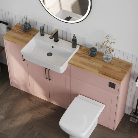 Oliver Pink 1300 Shaker Fitted Furniture