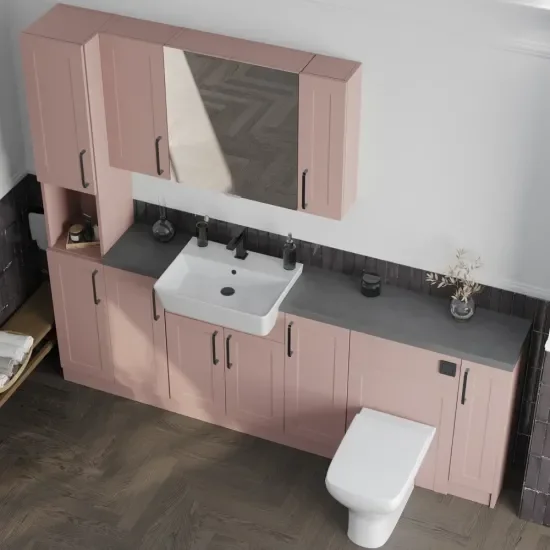 Oliver Pink 2200 Shaker Fitted Furniture