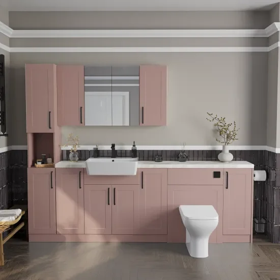 Oliver Pink 2300 Shaker Fitted Furniture