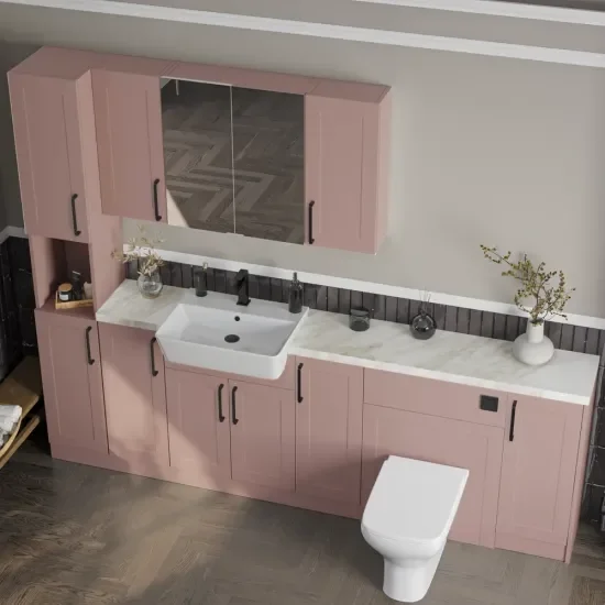 Oliver Pink 2300 Shaker Fitted Furniture