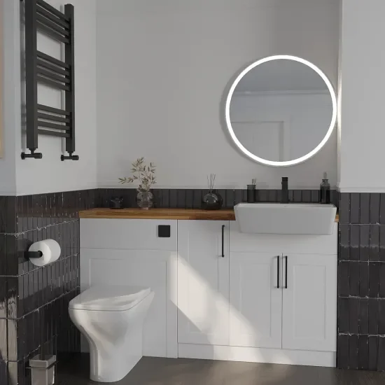 Alternative Configuration for Oliver 1500 White Shaker Fitted Furniture Combination Vanity Unit