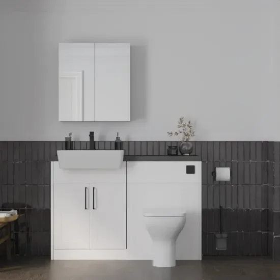 Main product image for the Oliver White 1200 Shaker Fitted Cloakroom Suite 1