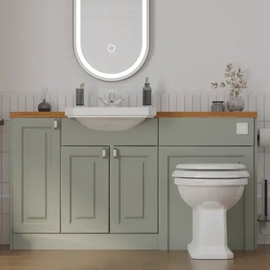Oliver Sage Green 1300 Shaker Fitted Furniture