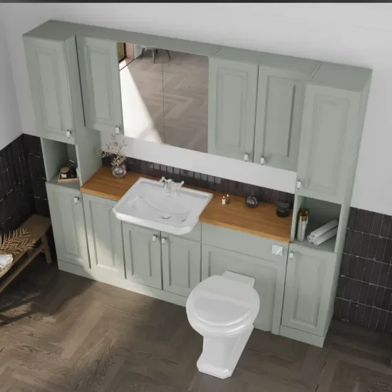 Oliver Sage Green 2100 Shaker Fitted Furniture