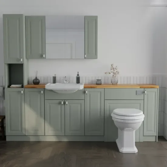 Oliver Sage Green 2200 Shaker Fitted Furniture