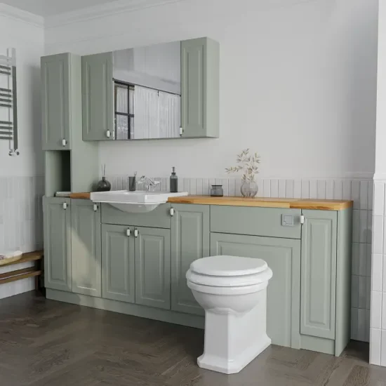 Oliver Sage Green 2200 Shaker Fitted Furniture