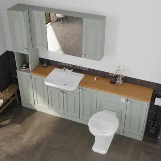 Oliver Sage Green 2300 Shaker Fitted Furniture