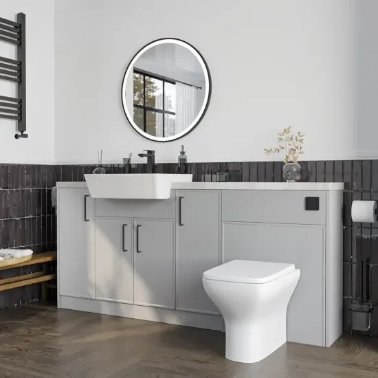 Oliver Dust Grey 1800 Slim Shaker Fitted Furniture Oliver Dust Grey 1800 Slim Shaker Fitted Furniture