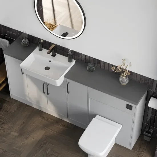 Oliver Dust Grey 1800 Slim Shaker Fitted Furniture Oliver Dust Grey 1800 Slim Shaker Fitted Furniture