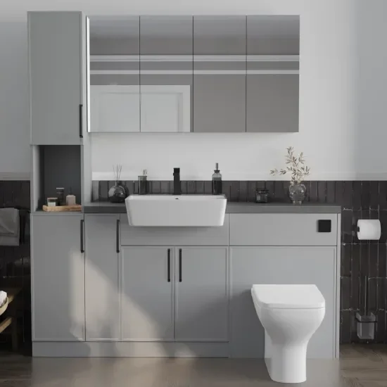 Oliver Dust Grey 1700 Slim Shaker Fitted Furniture with Tall Boy