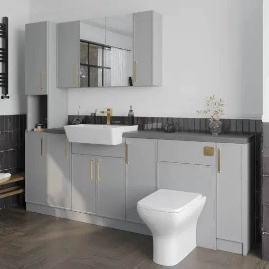 Oliver Dust Grey 2200 Slim Shaker Fitted Furniture