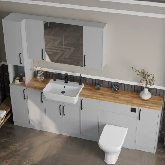 Oliver Dust Grey 2300 Slim Shaker Fitted Furniture