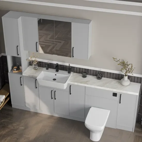 Oliver Dust Grey 2300 Slim Shaker Fitted Furniture