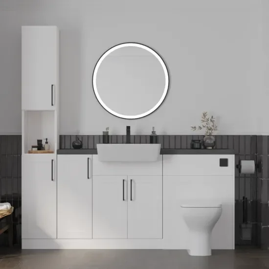 Main product image for the Oliver White 1800 Shaker Fitted Furniture Tallboy 1