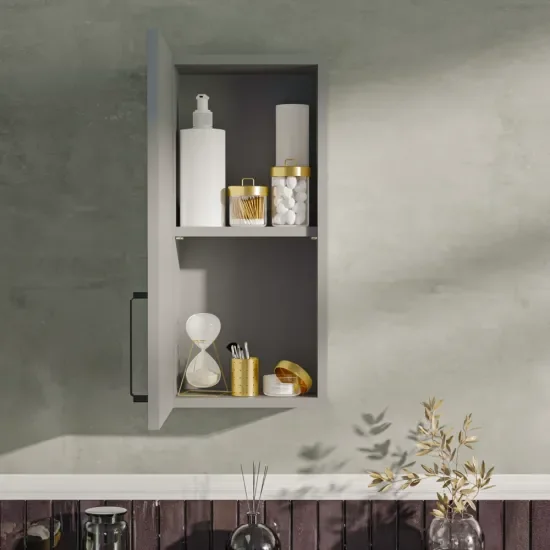 Oliver Dust Grey 300mm Wall Cabinet with Slim Shaker Door