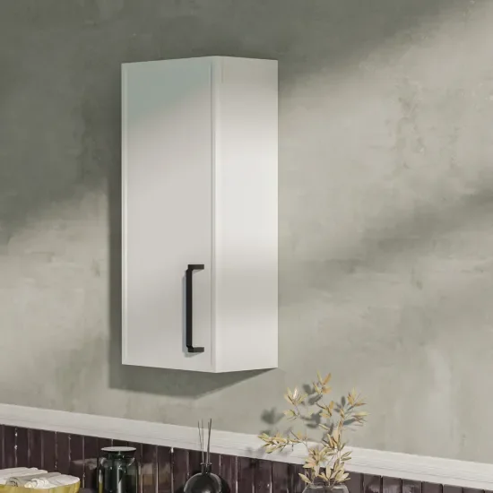 Oliver Matt White 300mm Wall Cabinet with Shaker Door (Slim & Standard)