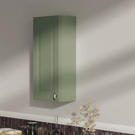 Oliver Sage Green 300mm Wall Cabinet with Traditional Shaker Door