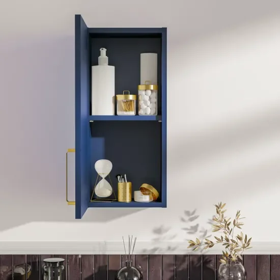 Oliver Navy Blue 300mm Wall Cabinet