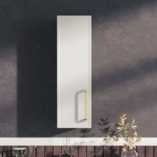 Oliver Matt White 200mm Wall Cabinet with Shaker Door (Slim & Standard)